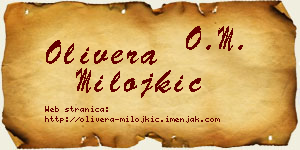 Olivera Milojkić vizit kartica